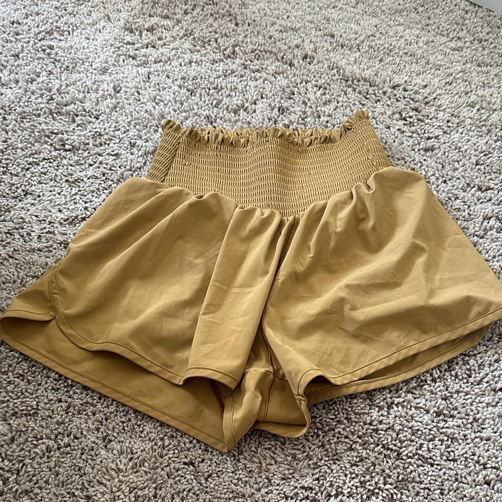 Offline by aerie size XS mustard shorts with liner